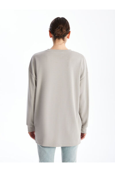 LC Waikiki Peak New Season Embroidered Oversize Women's Sweatshirt Tunic