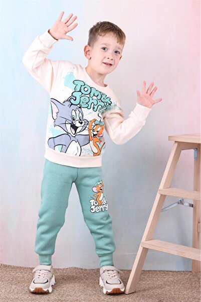 LİLLYPİCCA Boy's Tom and Jerry Character Patterned 3-Thread Raster Set of 2