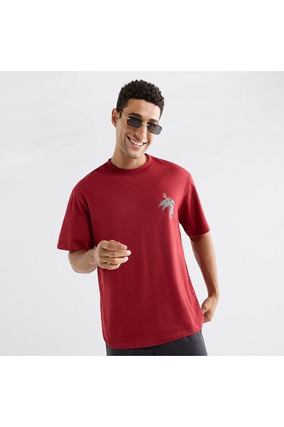 FAV Typographic Print T-shirt with Crew Neck and Short Sleeves