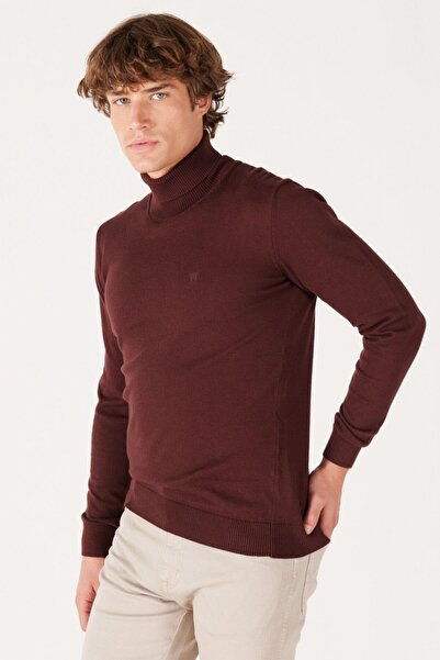 WRANGLER Turtleneck Red Men's 100% Cotton Sweater W8D42PH45