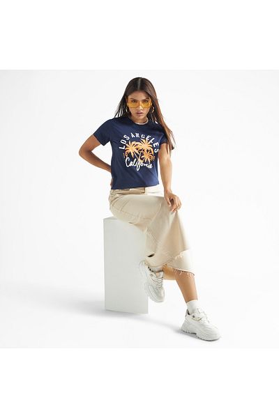 FAV Graphic Print T-shirt with Crew Neck and Short Sleeves