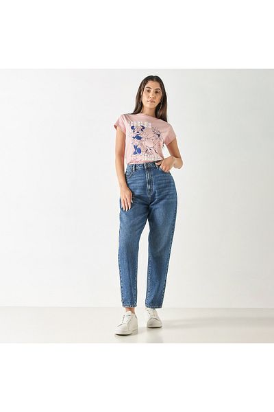 SP Characters Print T-shirt with Short Sleeves