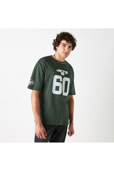 SP Characters New York Jets Print T-shirt with Crew Neck and Short Sleeves