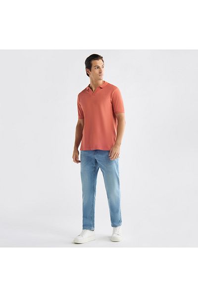 FAV Solid Polo T-shirt with Short Sleeves