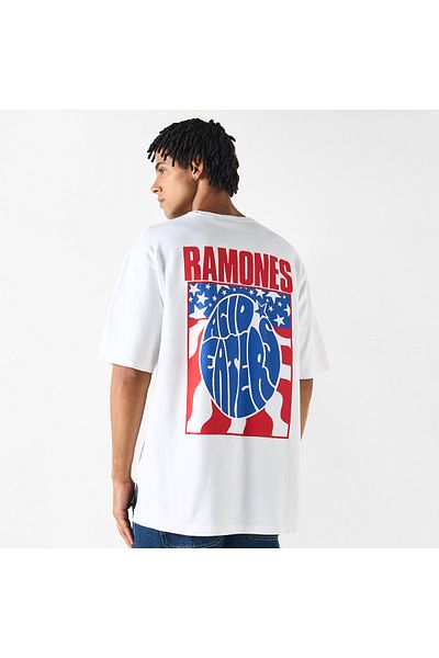 SP Characters Ramones Print T-shirt with Crew Neck and Short Sleeves