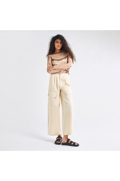 FAV Printed Crew Neck T-shirt with Long Sleeves