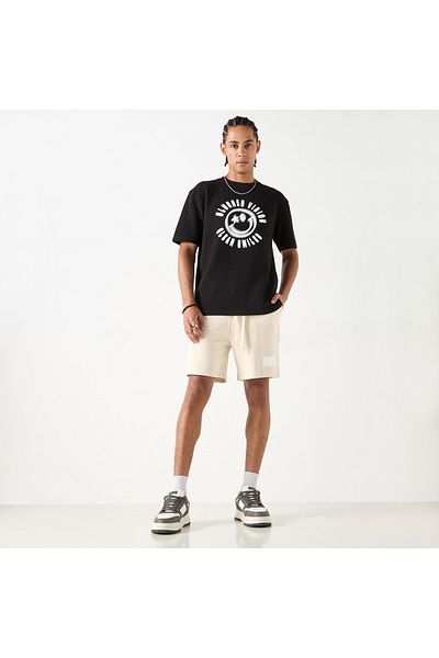 SP Characters Graphic Print T-shirt with Short Sleeves and Crew Neck