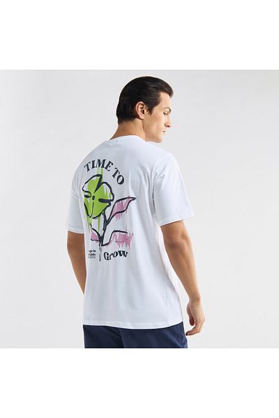 FAV Graphic Print T-shirt with Crew Neck and Short Sleeves