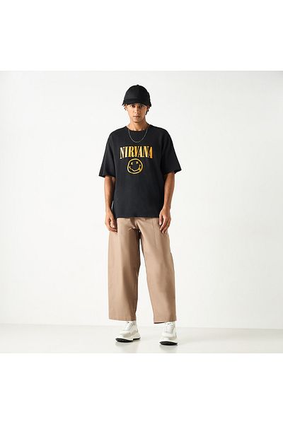 SP Characters Nirvana Print T-shirt with Crew Neck and Short Sleeves