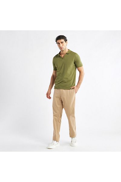 FAV Solid Polo T-shirt with Short Sleeves