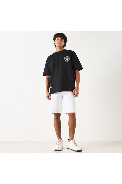 SP Characters Raiders Print Oversized T-shirt with Short Sleeves