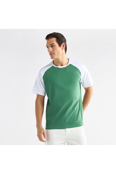 FAV Colourblock T-shirt with Crew Neck and Raglan Sleeves