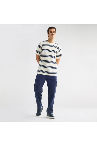 FAV Striped T-shirt with Crew Neck and Short Sleeves