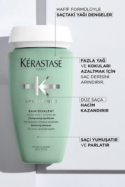 Kerastase 250 ml Divalent Anti-Greasy Shampoo - Kuaforrreva 345688