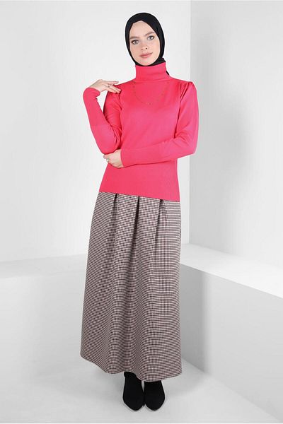 Alvina Pulover tricotat cu guler 44097