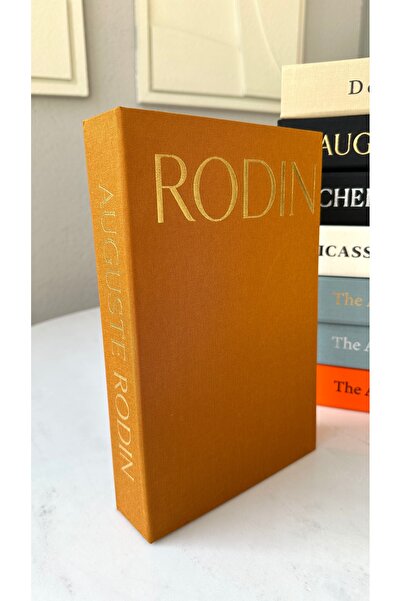 irayhomedecor 2-Piece Decorative Book Box with Fabric Cover (Auguste Rodin)