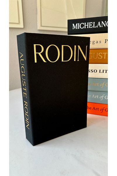 irayhomedecor Декоративна кутия за книги, покрита с плат, 2 броя (Огюст Роден)