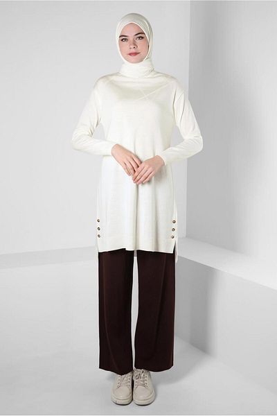 Alvina THROAT COLLAR STRICK TUNIC 44009
