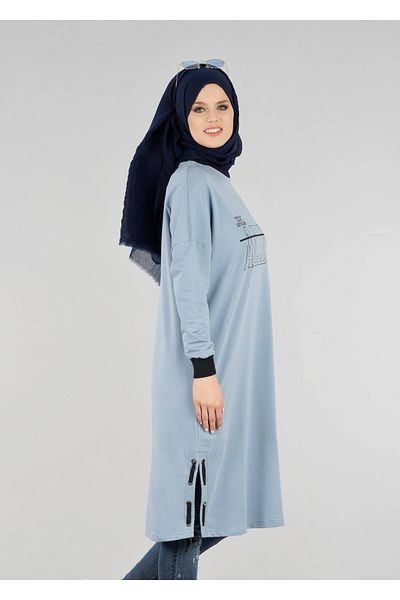 TRENDTESETTÜR Γυναικείο Μπλε T 73905 Πλεκτό Hijab Τουνίκ για όλη την ημέρα
