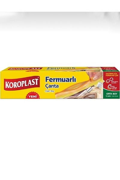 Koroplast 20X18 cm Medium Zipper Bag - Pack of 12