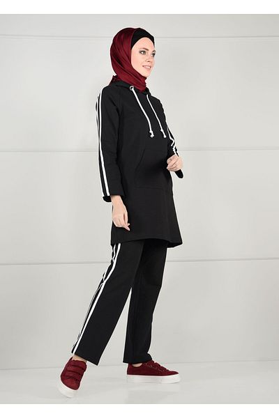 TRENDTESETTÜR T 0051 Bwest-line Detailed Tracksuit Tunic