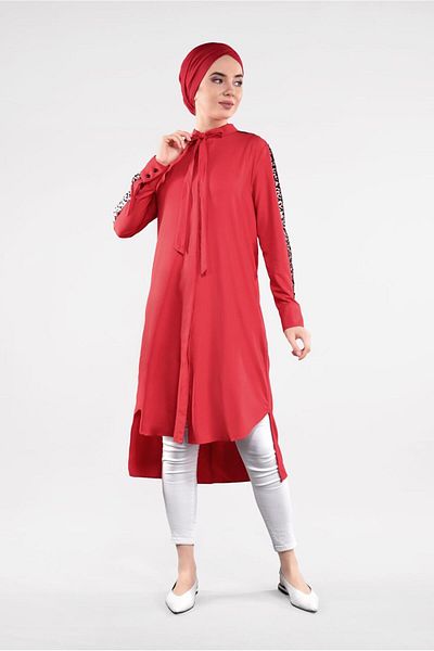 TRENDTESETTÜR Women's Coral Sleeve Sequined Tunic 5032
