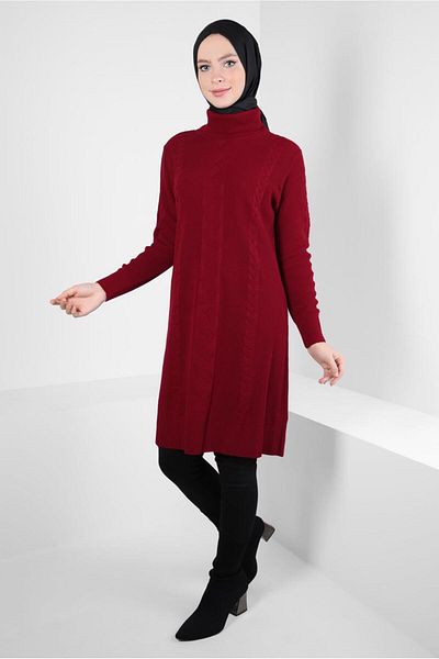 Alvina THROAT COLLAR KNITWEAR TUNIC 44019