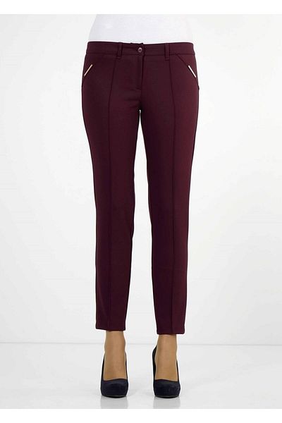 TRENDTESETTÜR Women's Purple (BENGOVİL) Skinny Leg Trousers 3167