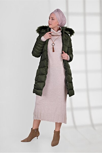 TRENDTESETTÜR Furry Hooded Puffer Coat 1007