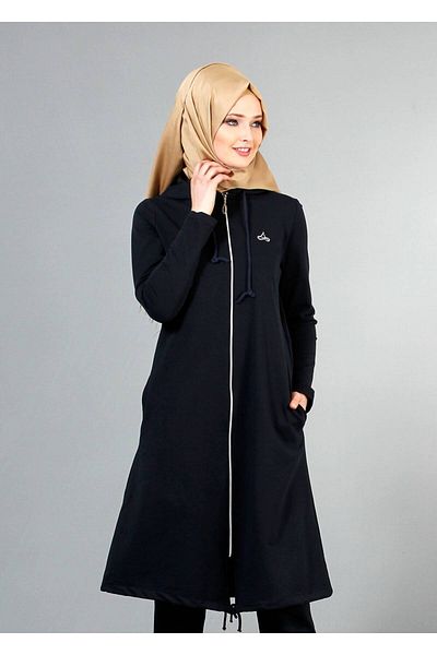 TRENDTESETTÜR Γυναικεία φόρμα με φερμουάρ Navy Blue T 40105 Allday