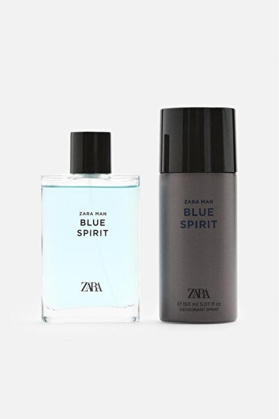 Zara MAN BLUE SPIRIT EDT 90 ML (3.04 FL OZ) + DEODORANT SPRAY EDC 150 ML (5.0...