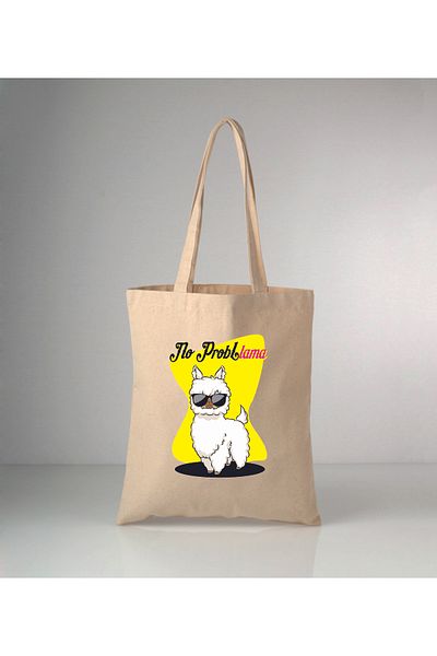 GİFTORA Our Animals Nema Problama Printed Raw Cloth Shoulder Bag 35X40 cm