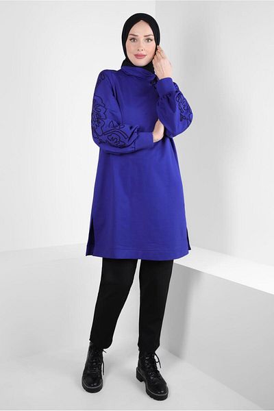 Alvina 44237 Model Patterned Tracksuit Tunik