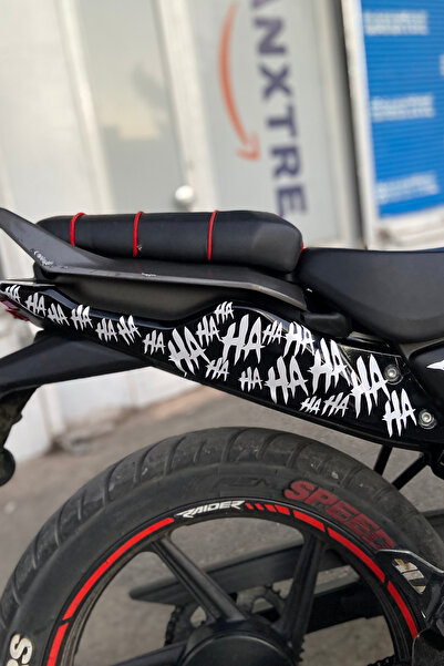 Banxtre Set de autocolante alb oblic Hahaha pentru motor-mașină-cască