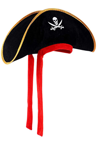 ReilaCos Jack Sparrow Denizci Kadife Korsan Şapkası 45x16 Cm Çocuk Boy