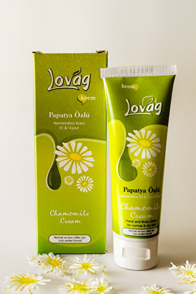 LOVAG Papatya Özlü Nemlendirici krem el ve vücut kremi normal ve kuru ciltler için 90ml