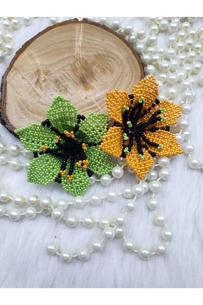 HAPPY HANDMADE flower figured earrings