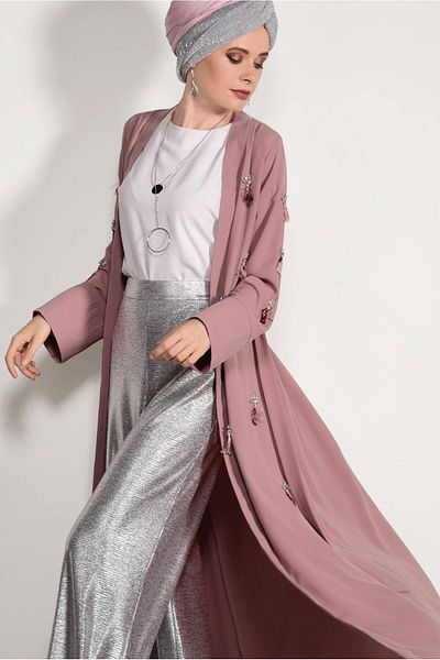 TRENDTESETTÜR Γυναικείο ροζ (ROSE) Casual μπουφάν με λεπτομέρεια φούντας 5096