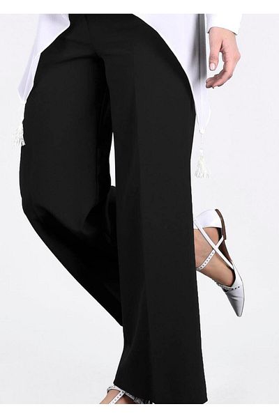 TRENDTESETTÜR Women's Black Lycra Pants 1009 - Oversize