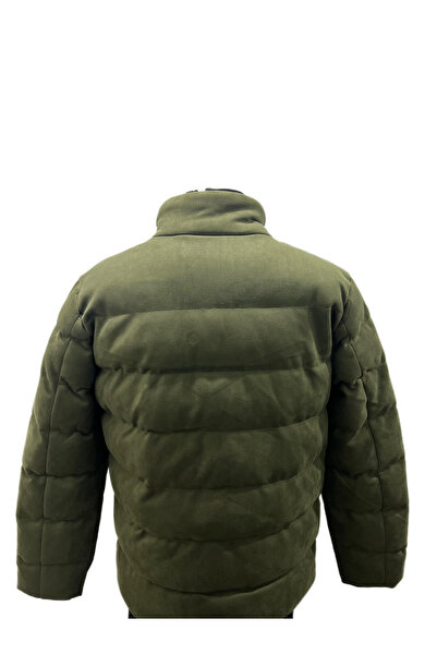 BLACKMOOD Us Clup Slim Collar Inflatable Suede Coat with Fur