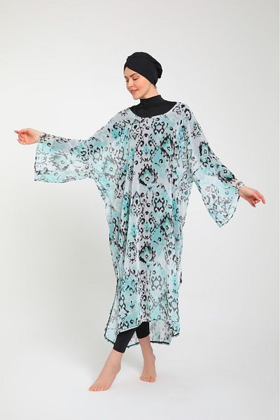 My-o Women's Chiffon Pareo Hijab Swimsuit Suit