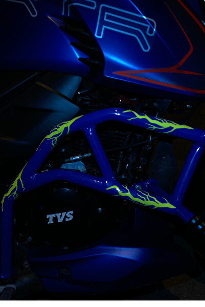 Banxtre Motor-Kask-Koruma Demiri için Neon Sarı Yıldırım-Şimşek Sticker Etike...