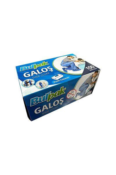 Burpak Bıurpak Disposable Thick Practical Boxed Shoes - Blue - 3 Packs of 100 Pieces