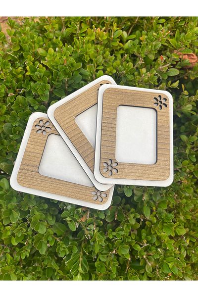 samsunlazer 5 Pieces Wooden Vesical Frame Wooden Colors Standing Shelf Tabletop