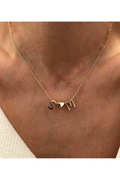 Asia by Leuvoié Altın Kaplama Çift Harfli Kolye İstediğin Harfleri Yazdır