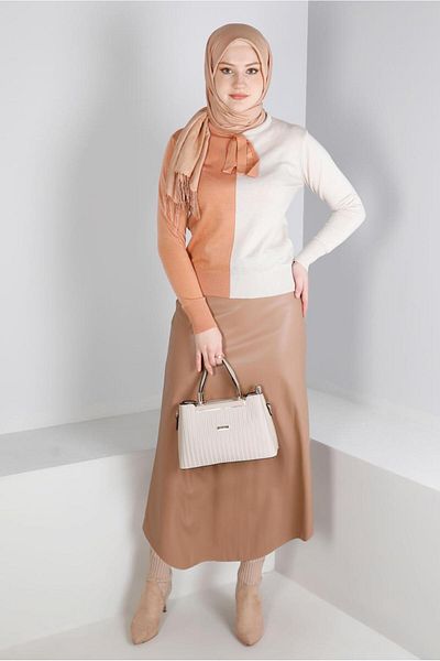 Alvina Fustă cu FERMOAR cu BURI 60326