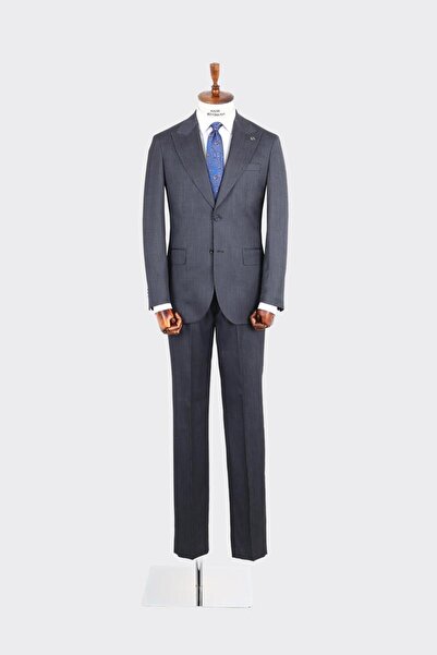 Kadir Büyükkaya Kırlangıç Yaka İki Düğmeli Erkek Takım Elbise-KAX1363S