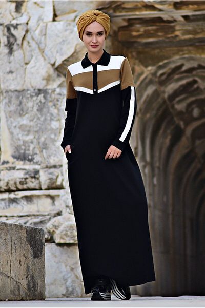 TRENDTESETTÜR Γυναικείο Μαύρο Ανδρικό Φόρεμα Φόρεμα 6328