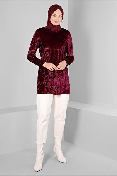 Alvina VELVET TUNIC WITH ELASTIC HANDLE 43447