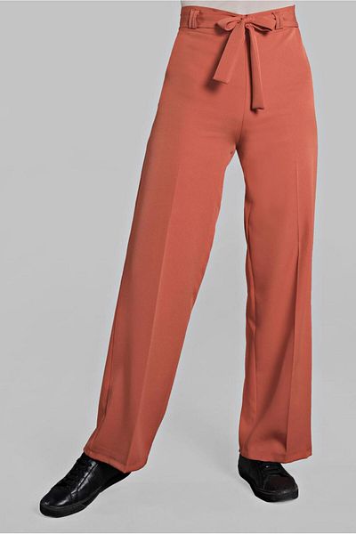 TRENDTESETTÜR Orange Clearance (A.Brick) - Women's Loose Trousers with Waist Laces 1002